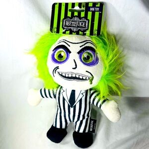 BEETLEJUICE Fetch PLUSH FOR DOGS 9" Pet Squeaky Dog Toy‎ NWT Horror Collectible